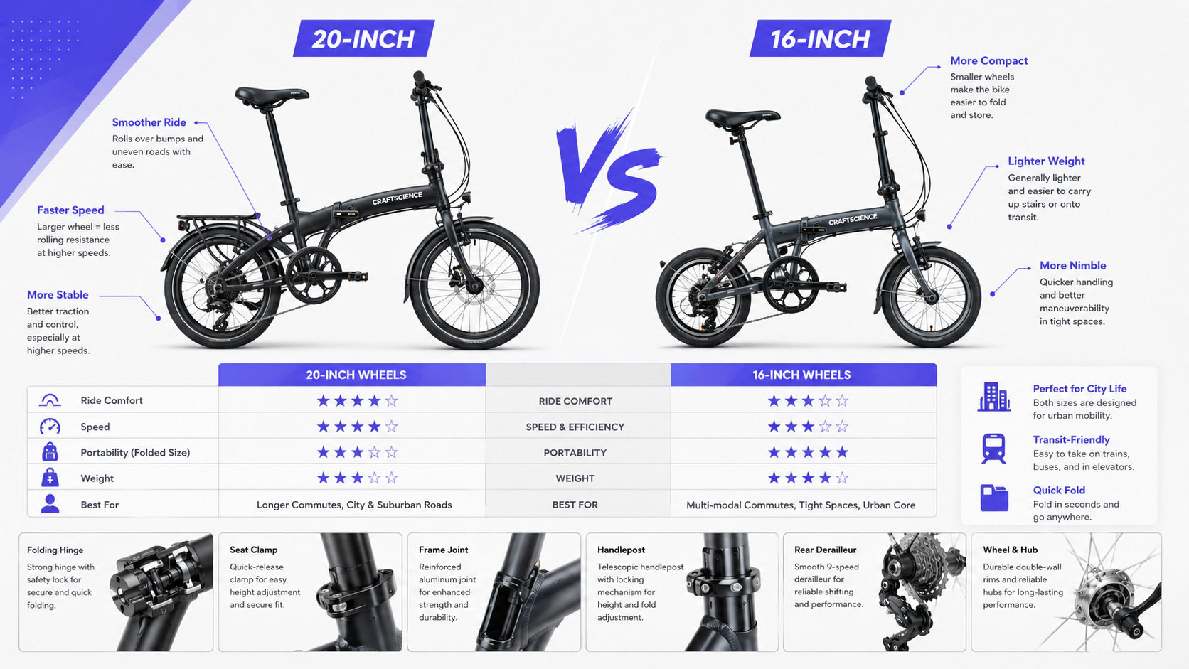 20-Inch vs 16-Inch Folding Bike: Which Wheel Size Is Right for You?