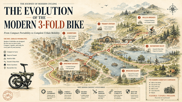 9-Speed Urban Folding Bike Guide - mochibicycle