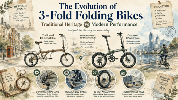 Cranston vs Traditional UK Folding Bikes - mochibicycle