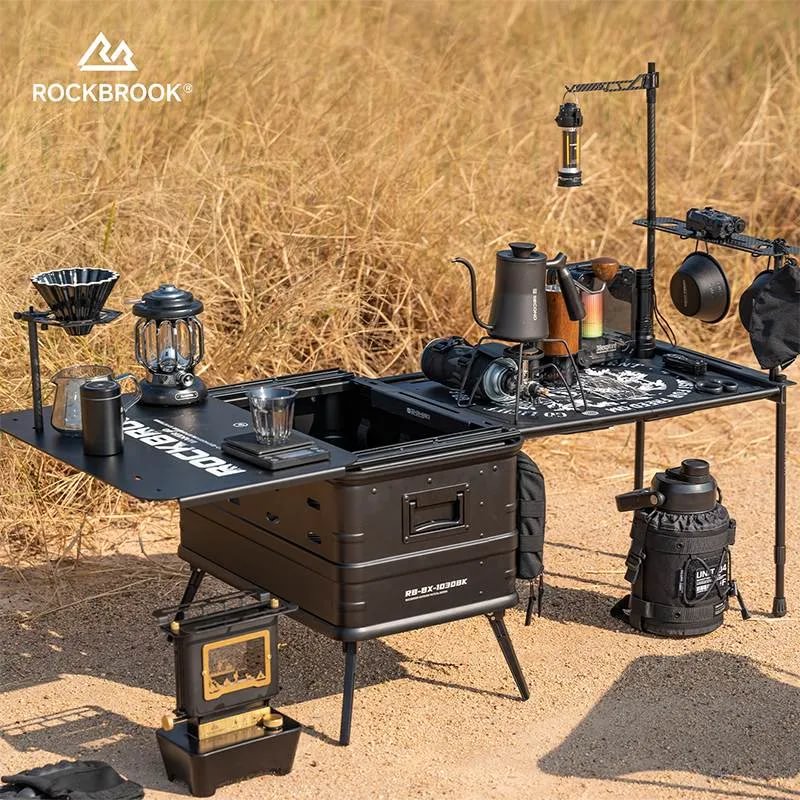 40L Tactical Camping Storage Box & Table – Quick Open, Folding - mochibicycle
