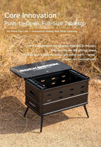 40L Tactical Camping Storage Box & Table – Quick Open, Folding - mochibicycle