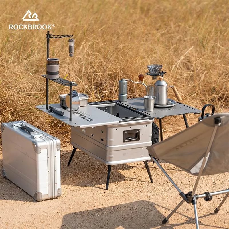 40L Tactical Camping Storage Box & Table – Quick Open, Folding - mochibicycle