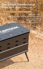 40L Tactical Camping Storage Box & Table – Quick Open, Folding - mochibicycle