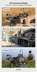 40L Tactical Camping Storage Box & Table – Quick Open, Folding - mochibicycle