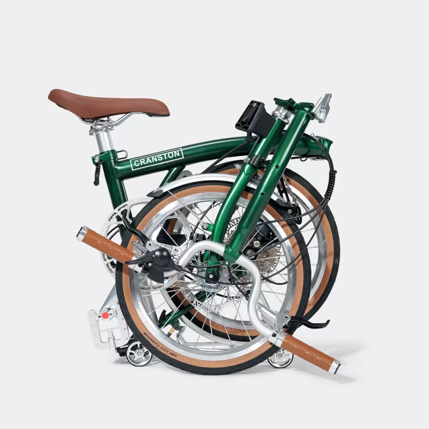 CRANSTON D9 16-Inch 9 Speed Chrome-Moly Steel 3-Fold Folding Bike