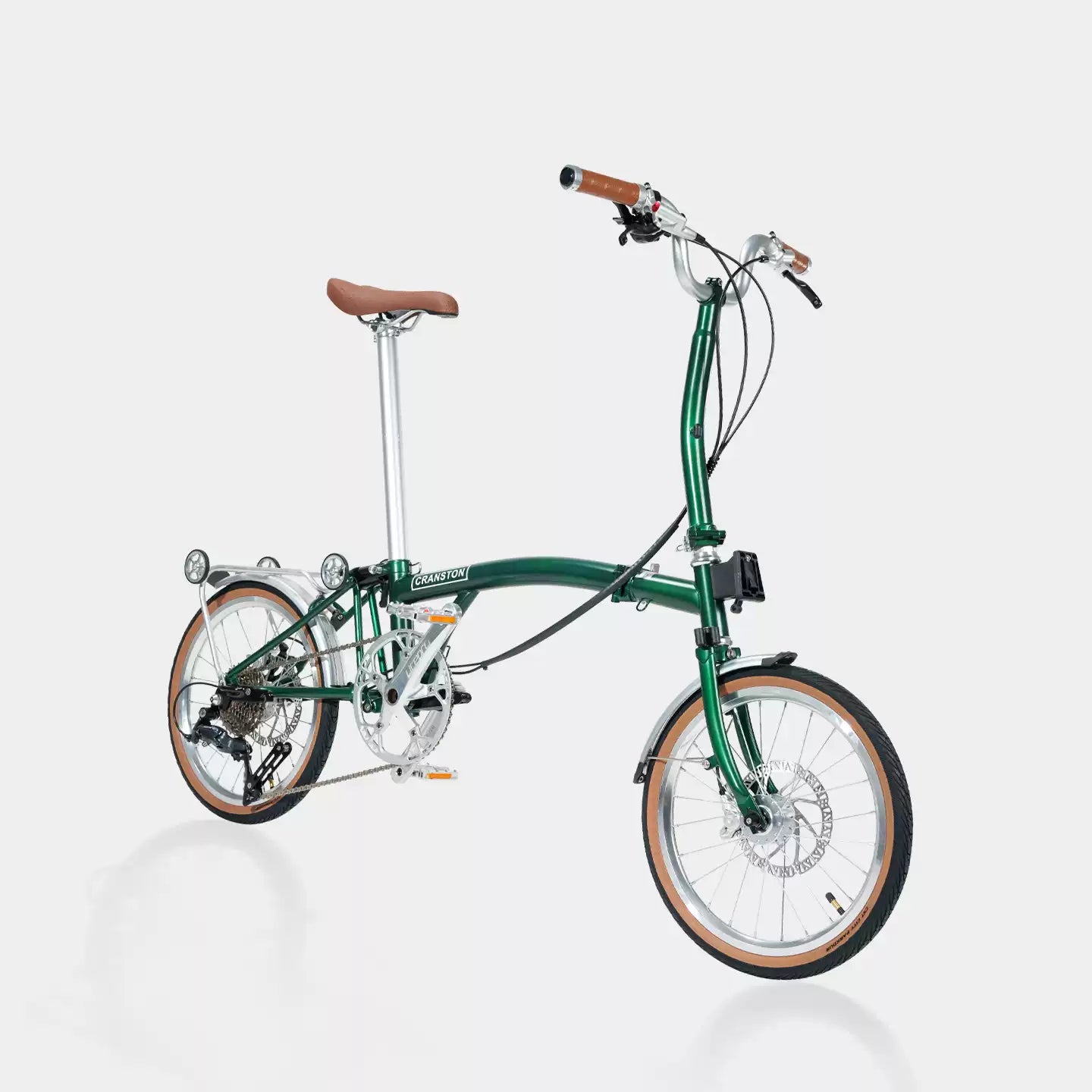 CRANSTON D9 16-Inch 9 Speed Chrome-Moly Steel 3-Fold Folding Bike