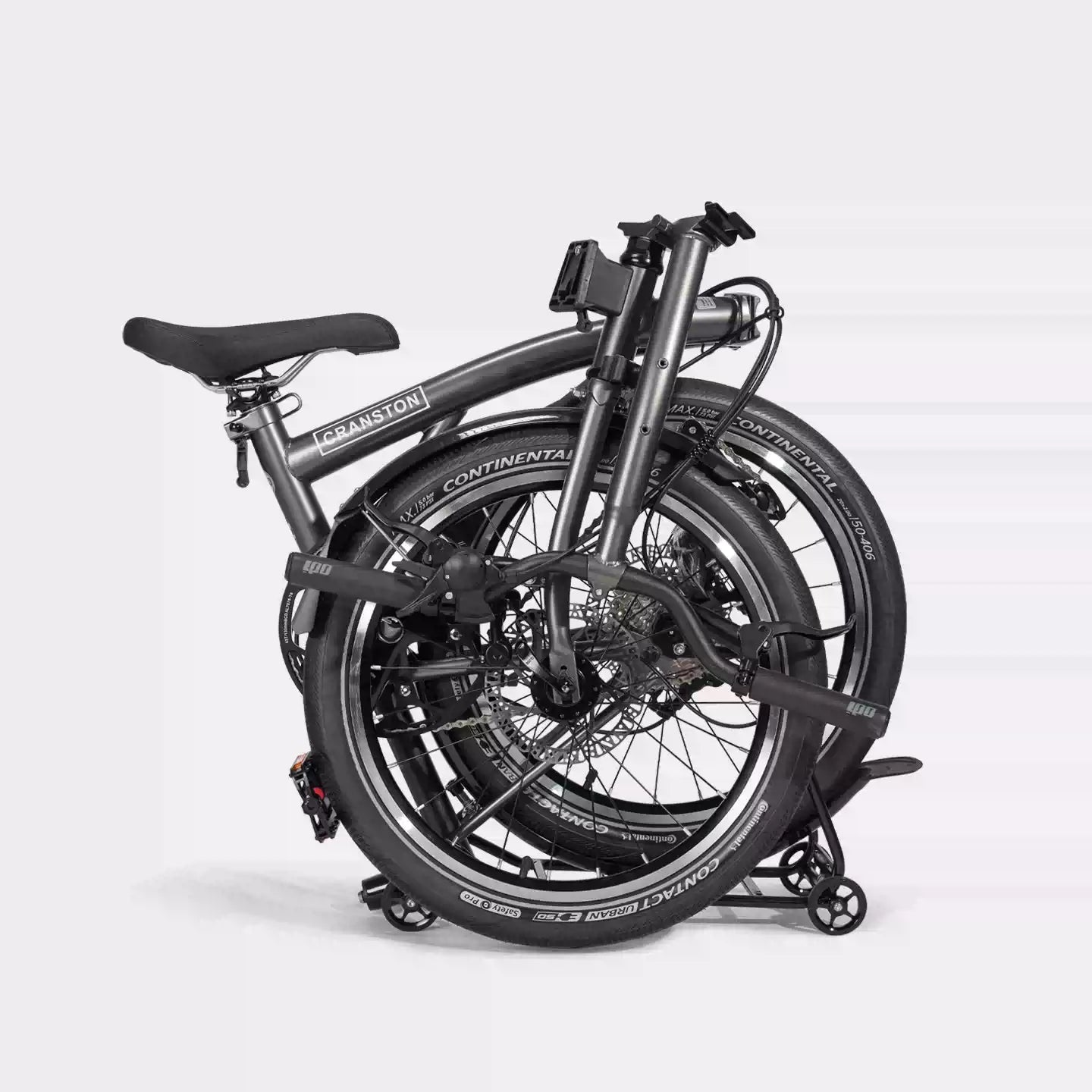 CRANSTON D20 20-Inch 9 Speed Chrome-Moly Steel 3-Fold Folding Bike - mochibicycle