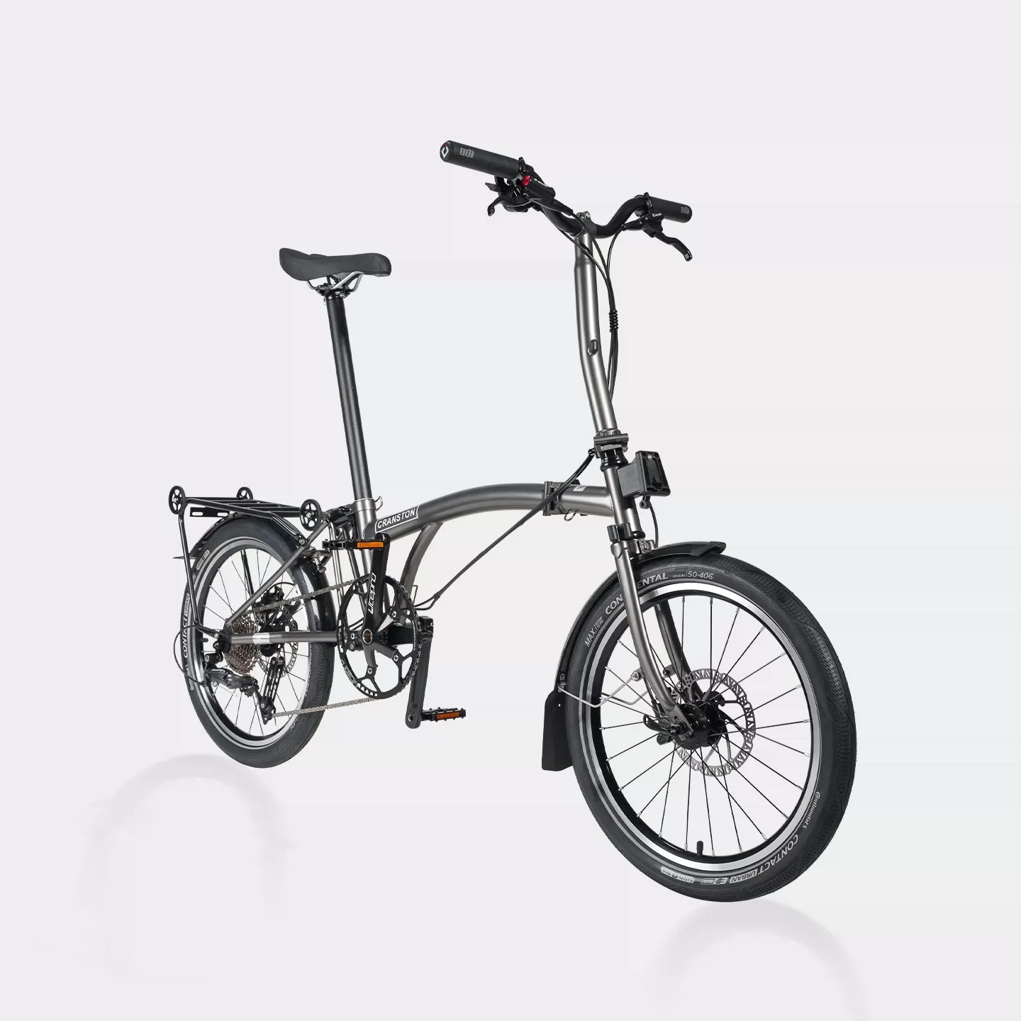 CRANSTON D20 20-Inch 9 Speed Chrome-Moly Steel 3-Fold Folding Bike - mochibicycle