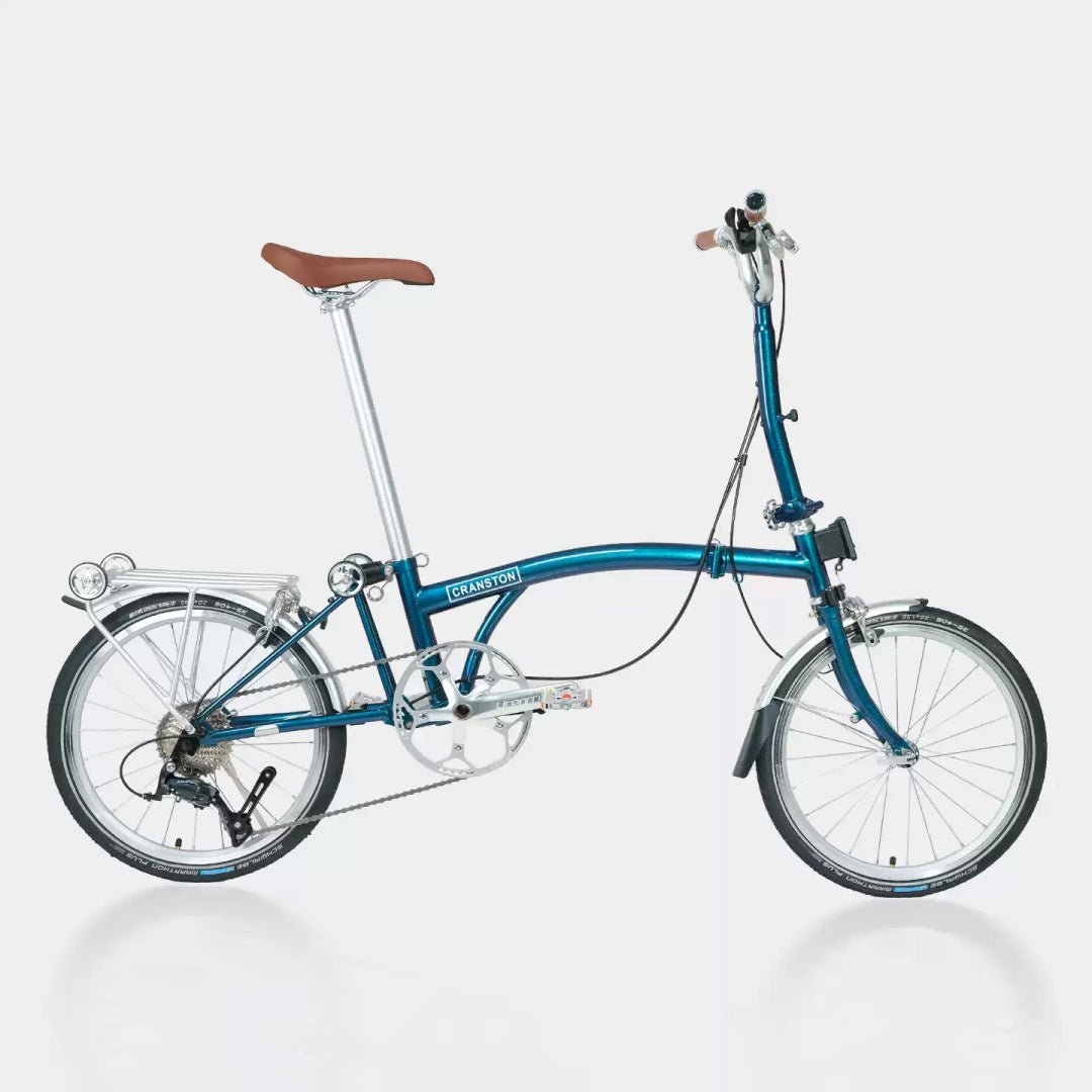 CRANSTON R20 MAX 16-Inch 9 Speed Chrome-Moly Steel 3-Fold Folding Bike - mochibicycle