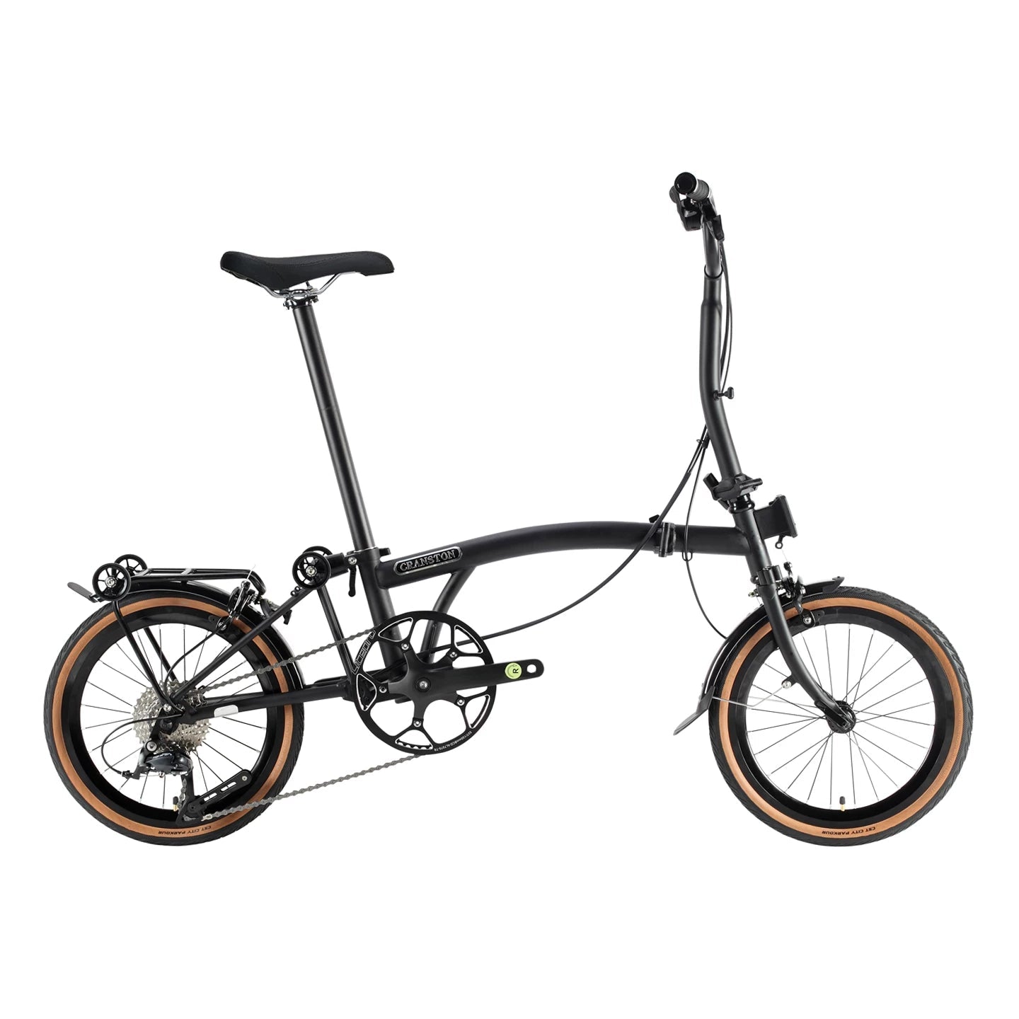 CRANSTON R9 16-Inch 9 Speed Chrome-Moly Steel 3-Fold Folding Bike - mochibicycle