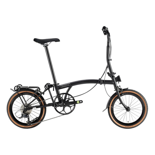 CRANSTON R9 16-Inch 9 Speed Chrome-Moly Steel 3-Fold Folding Bike - mochibicycle