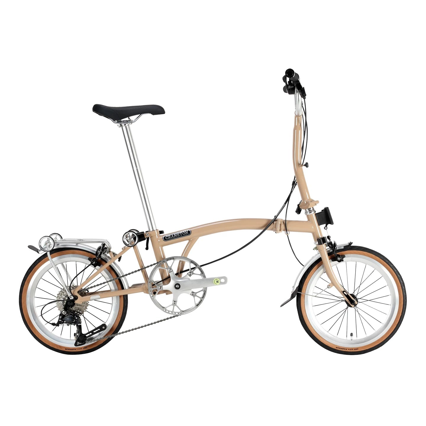 CRANSTON R9 16-Inch 9 Speed Chrome-Moly Steel 3-Fold Folding Bike - mochibicycle