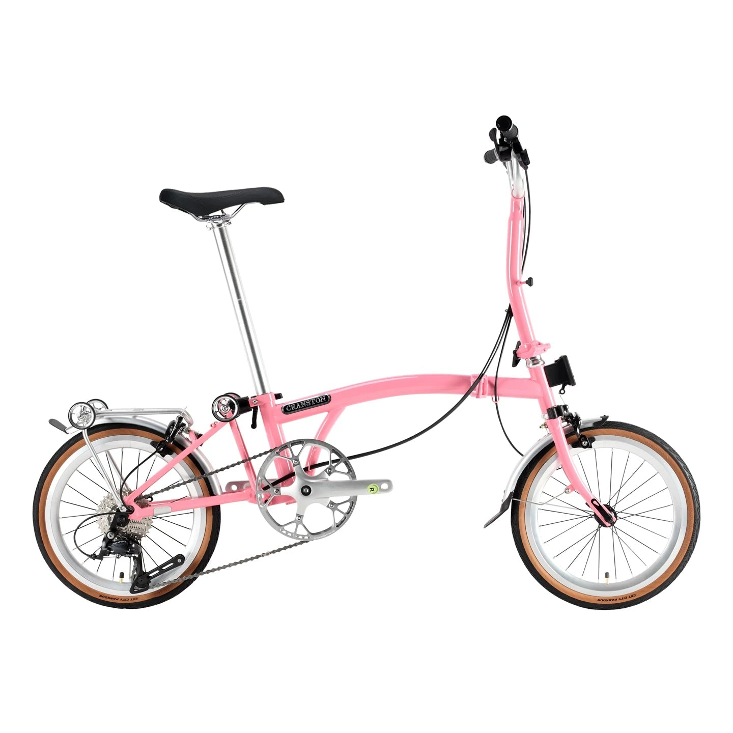 CRANSTON R9 16-Inch 9 Speed Chrome-Moly Steel 3-Fold Folding Bike - mochibicycle