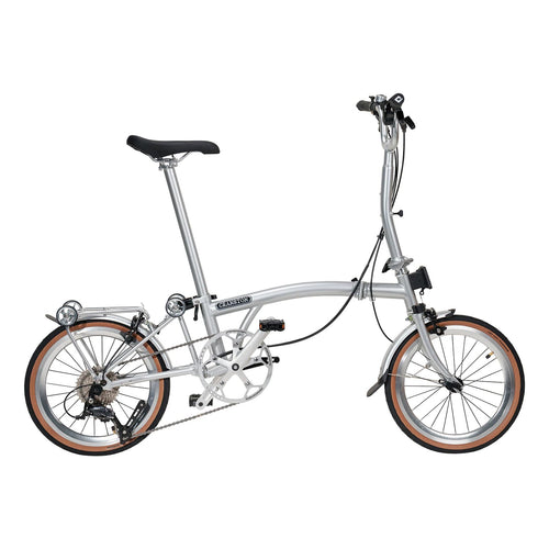 CRANSTON R9 16-Inch 9 Speed Chrome-Moly Steel 3-Fold Folding Bike - mochibicycle