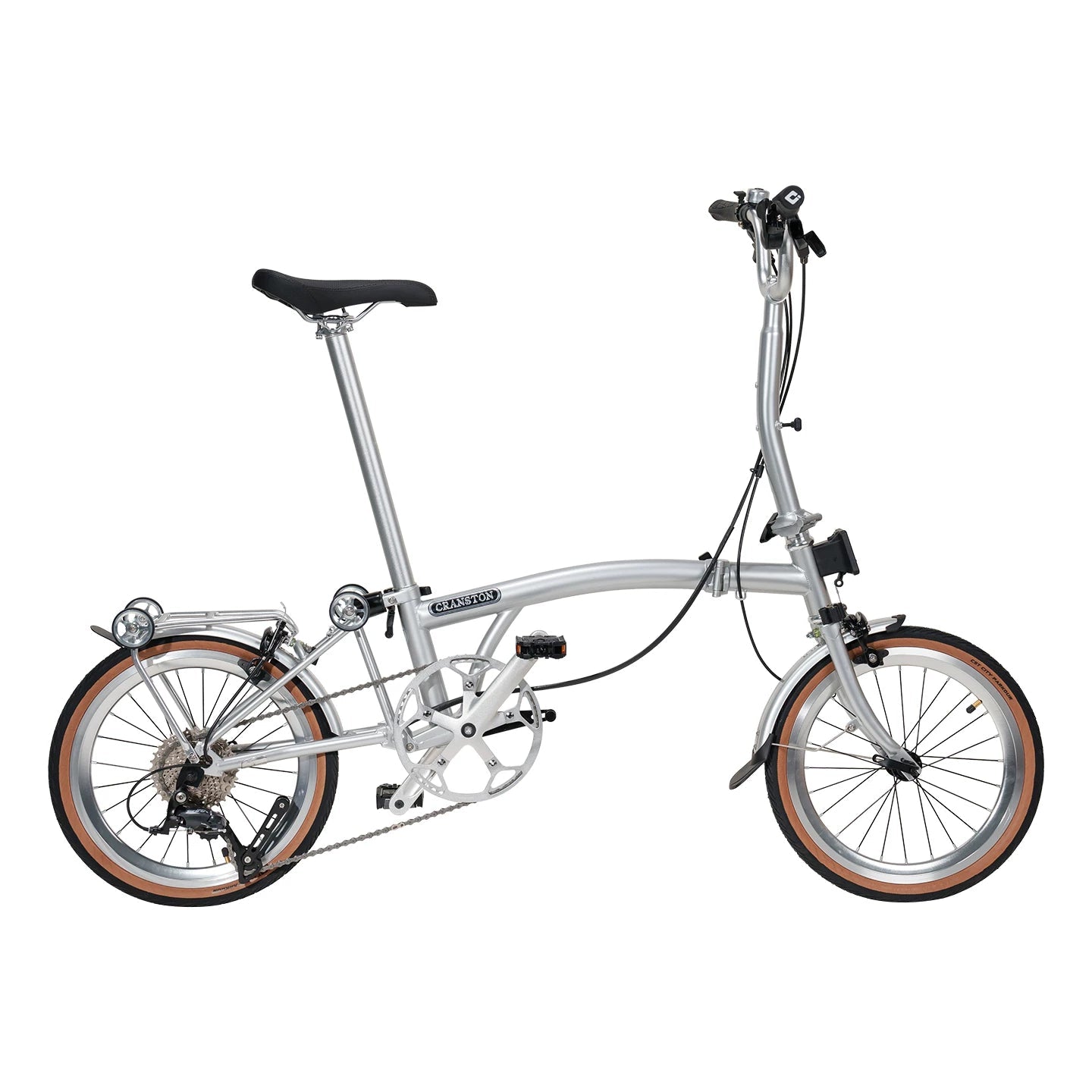 CRANSTON R9 16-Inch 9 Speed Chrome-Moly Steel 3-Fold Folding Bike - mochibicycle