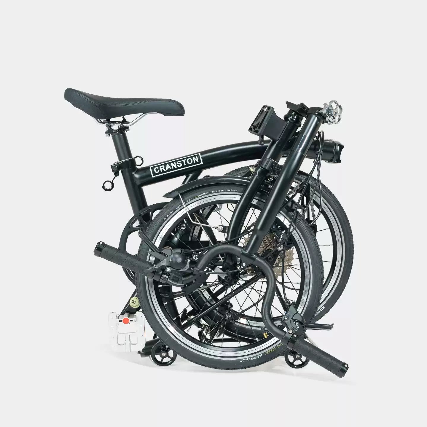 CRANSTON R9 MAX 16-Inch 9 Speed Chrome-Moly Steel 3-Fold Folding Bike - mochibicycle