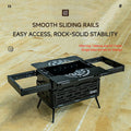 High Quality 50 Liters Black Aluminum Storage Case Flexible Space Design for Backyard Party Cooking Equipment Camping Cargo - mochibicycle
