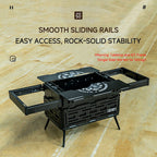High Quality 50 Liters Black Aluminum Storage Case Flexible Space Design for Backyard Party Cooking Equipment Camping Cargo - mochibicycle