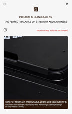 High Quality 50 Liters Black Aluminum Storage Case Flexible Space Design for Backyard Party Cooking Equipment Camping Cargo - mochibicycle