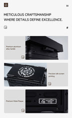 High Quality 50 Liters Black Aluminum Storage Case Flexible Space Design for Backyard Party Cooking Equipment Camping Cargo - mochibicycle