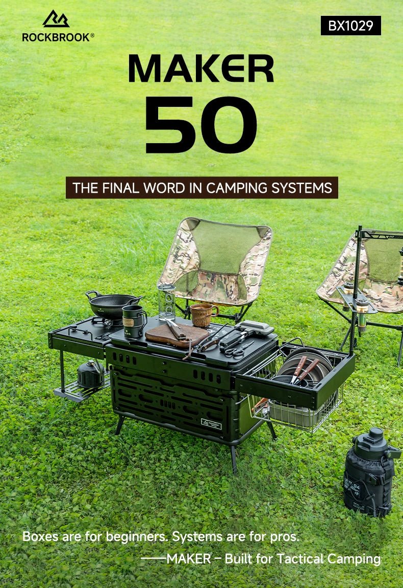 High Quality 50 Liters Black Aluminum Storage Case Flexible Space Design for Backyard Party Cooking Equipment Camping Cargo - mochibicycle
