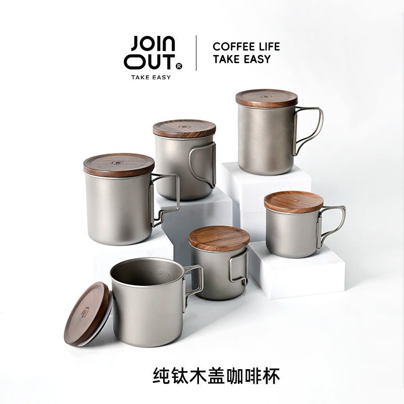 Pure titanium mug hand-brewed coffee set - mochibicycle