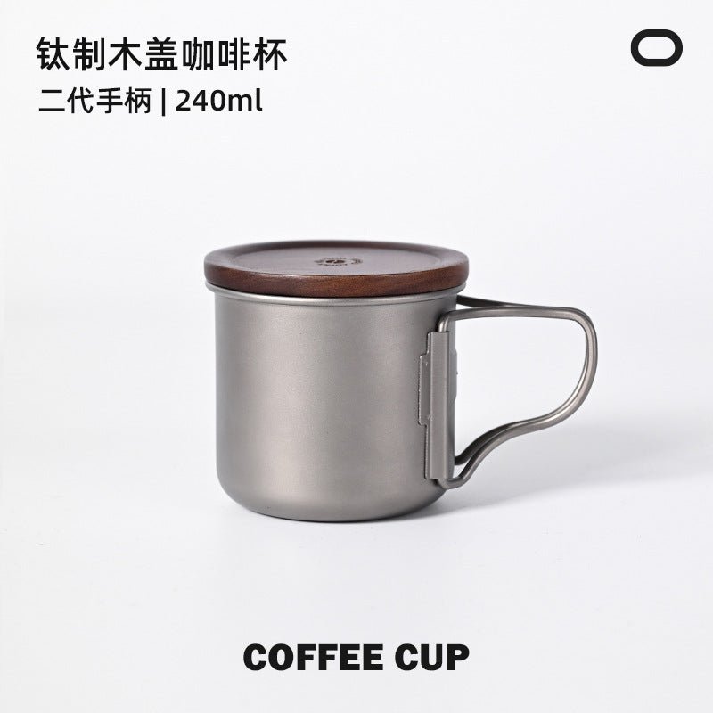 Pure titanium mug hand-brewed coffee set - mochibicycle