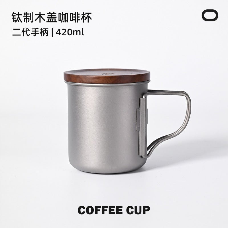 Pure titanium mug hand-brewed coffee set - mochibicycle